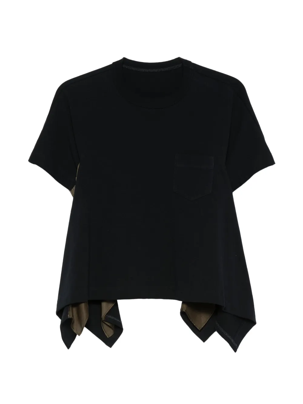 sacai pocket panelled T-shirt - Blu