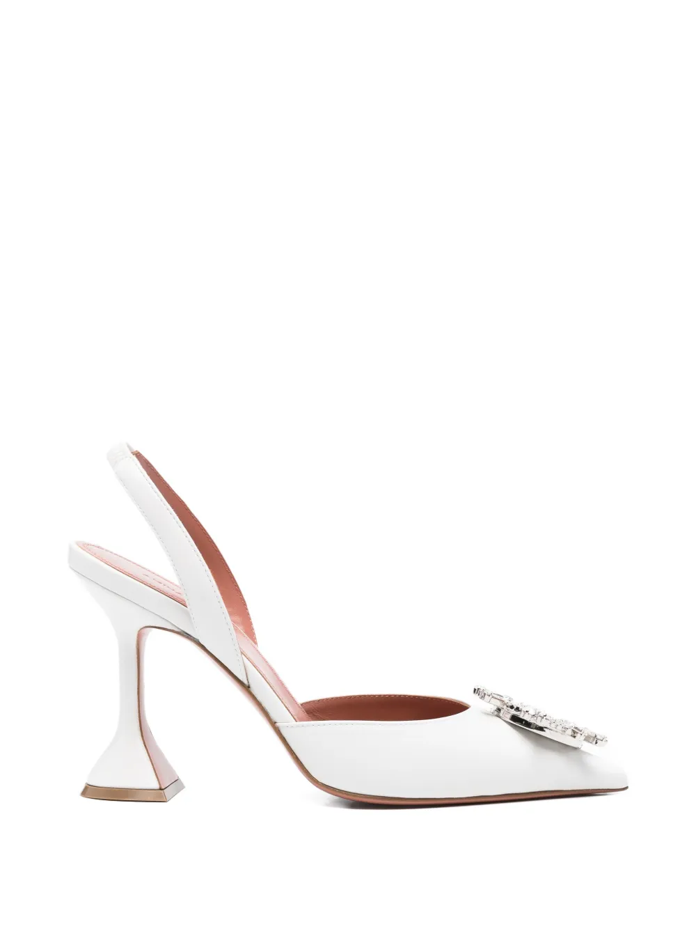 Amina Muaddi Begum slingback pumps - Bianco