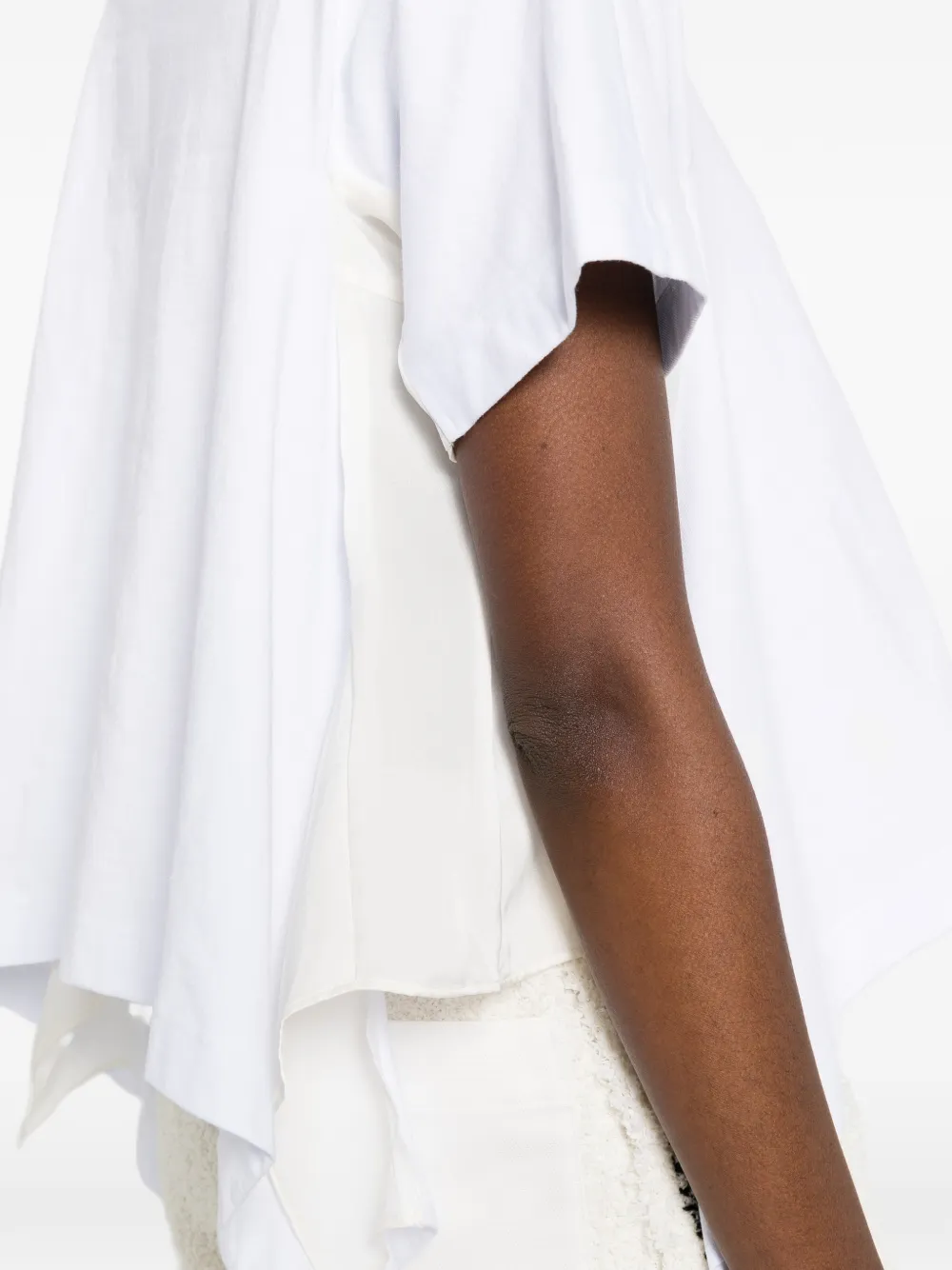 sacai Gedrapeerd T-shirt met zak Wit