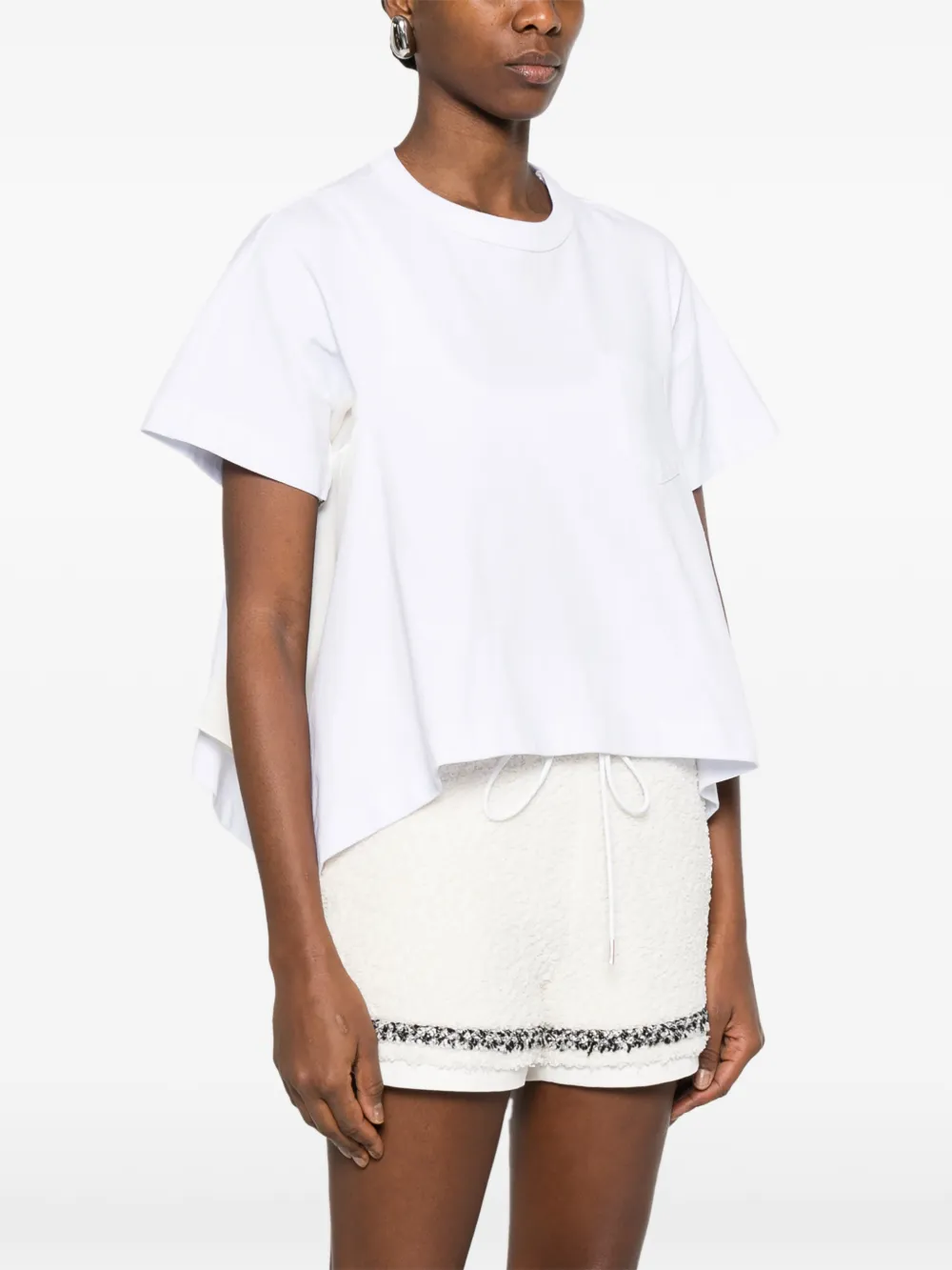  Sacai Pocket Drape T-shirt - White 