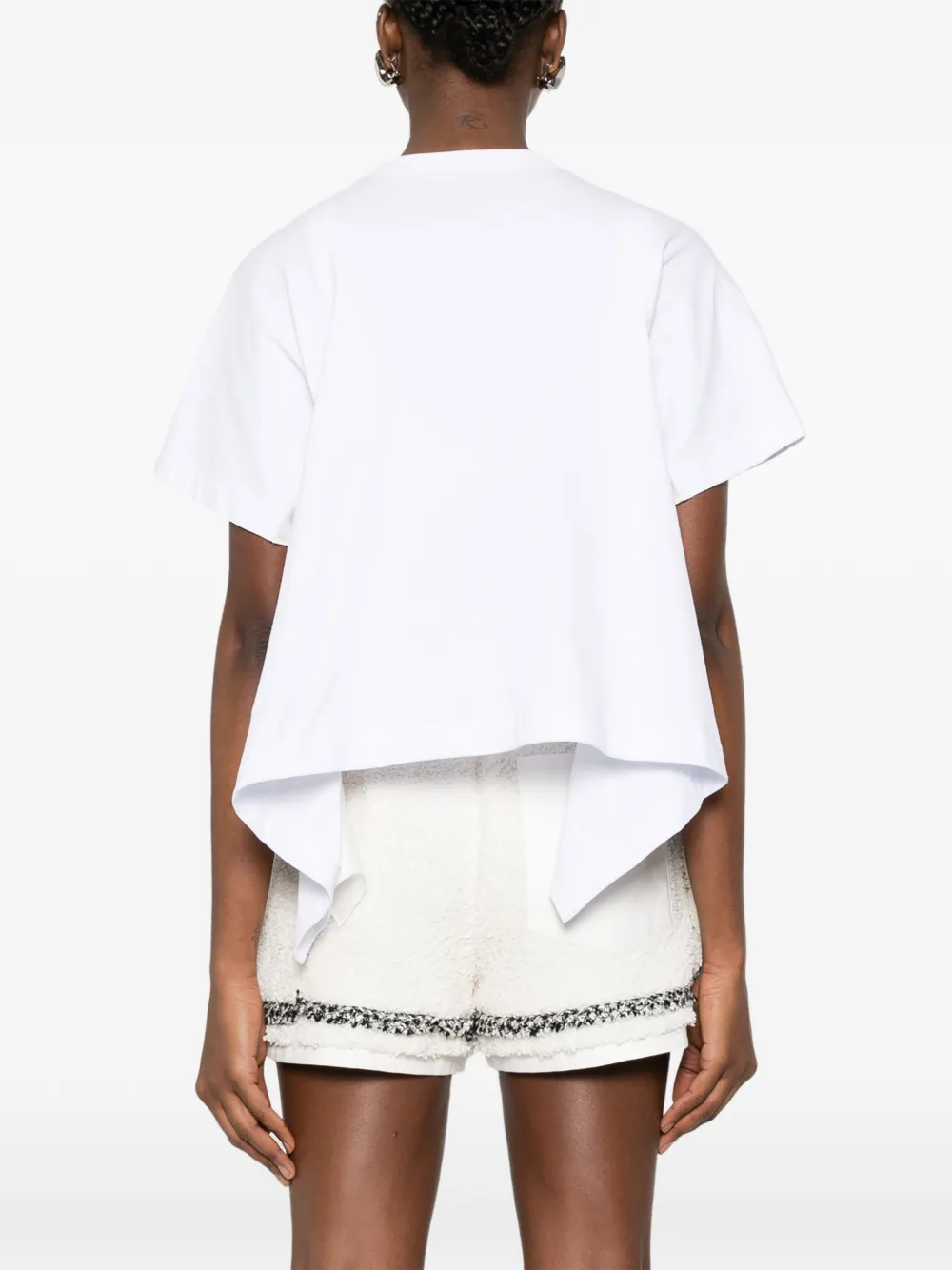 sacai Gedrapeerd T-shirt met zak Wit