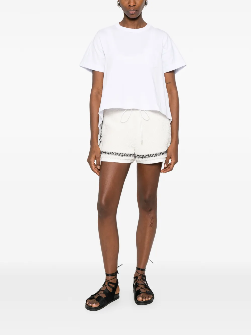  Sacai Pocket Drape T-shirt - White 
