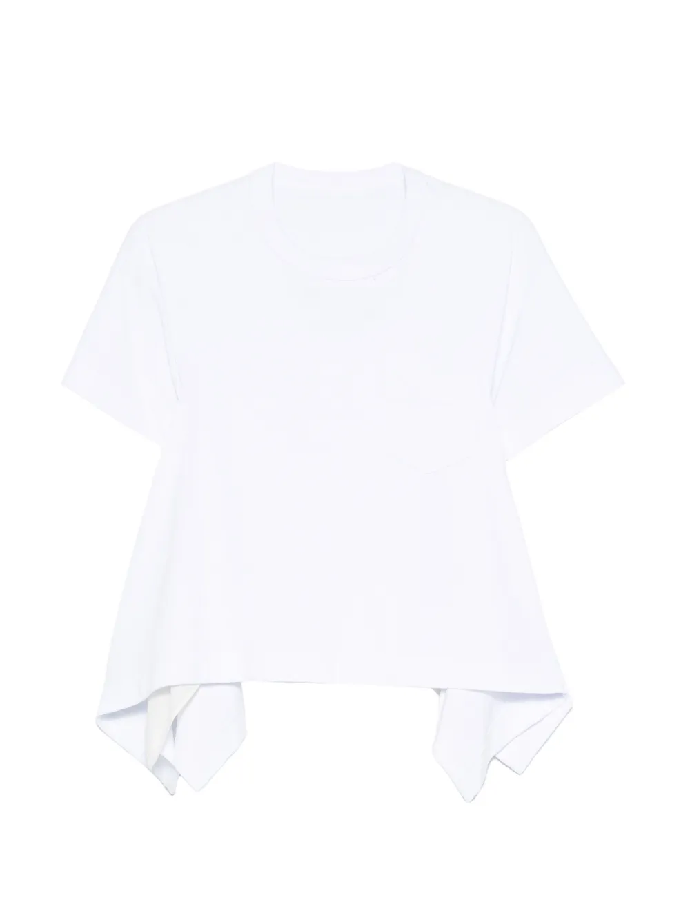 sacai pocket drape T-shirt - Bianco