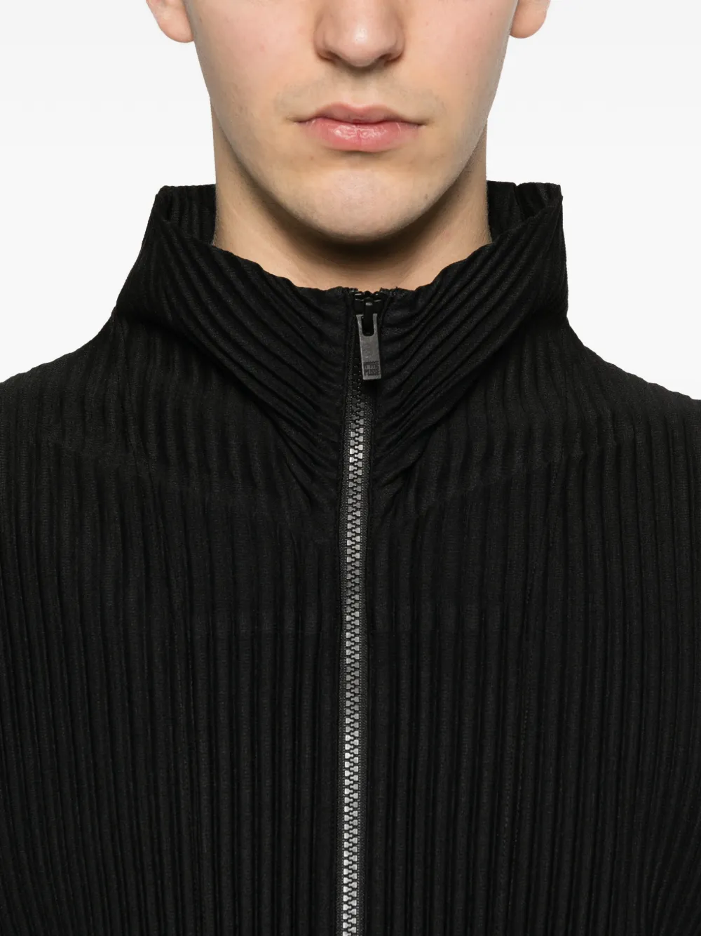 Zip Pleated Shirt