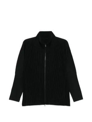 Homme Plissé Issey Miyake ジップアップ カーディガン | ブラック