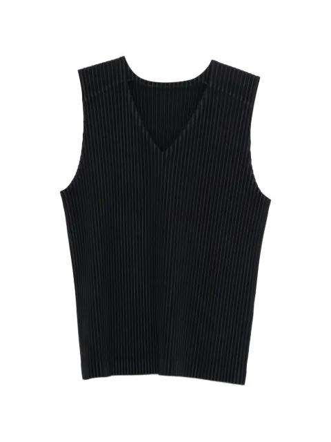 Homme Plissé Issey Miyake V-neck pleated top