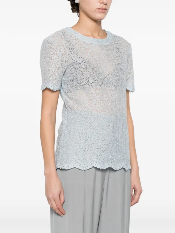 Ermanno Scervino Lace t-shirt | Blue | FARFETCH KW