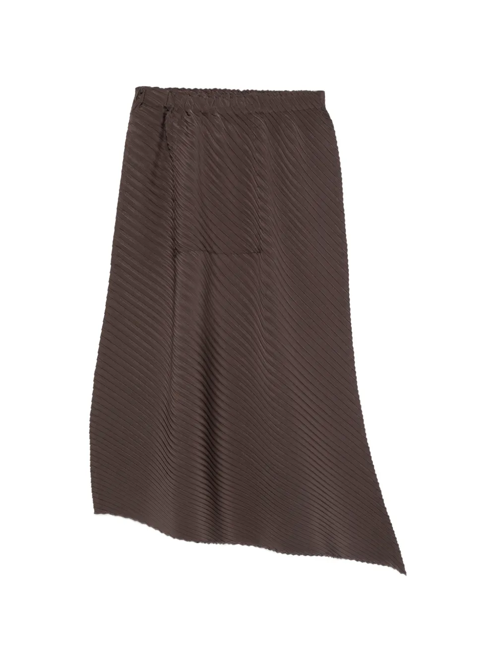 Issey Miyake pleated midi skirt - Marrone