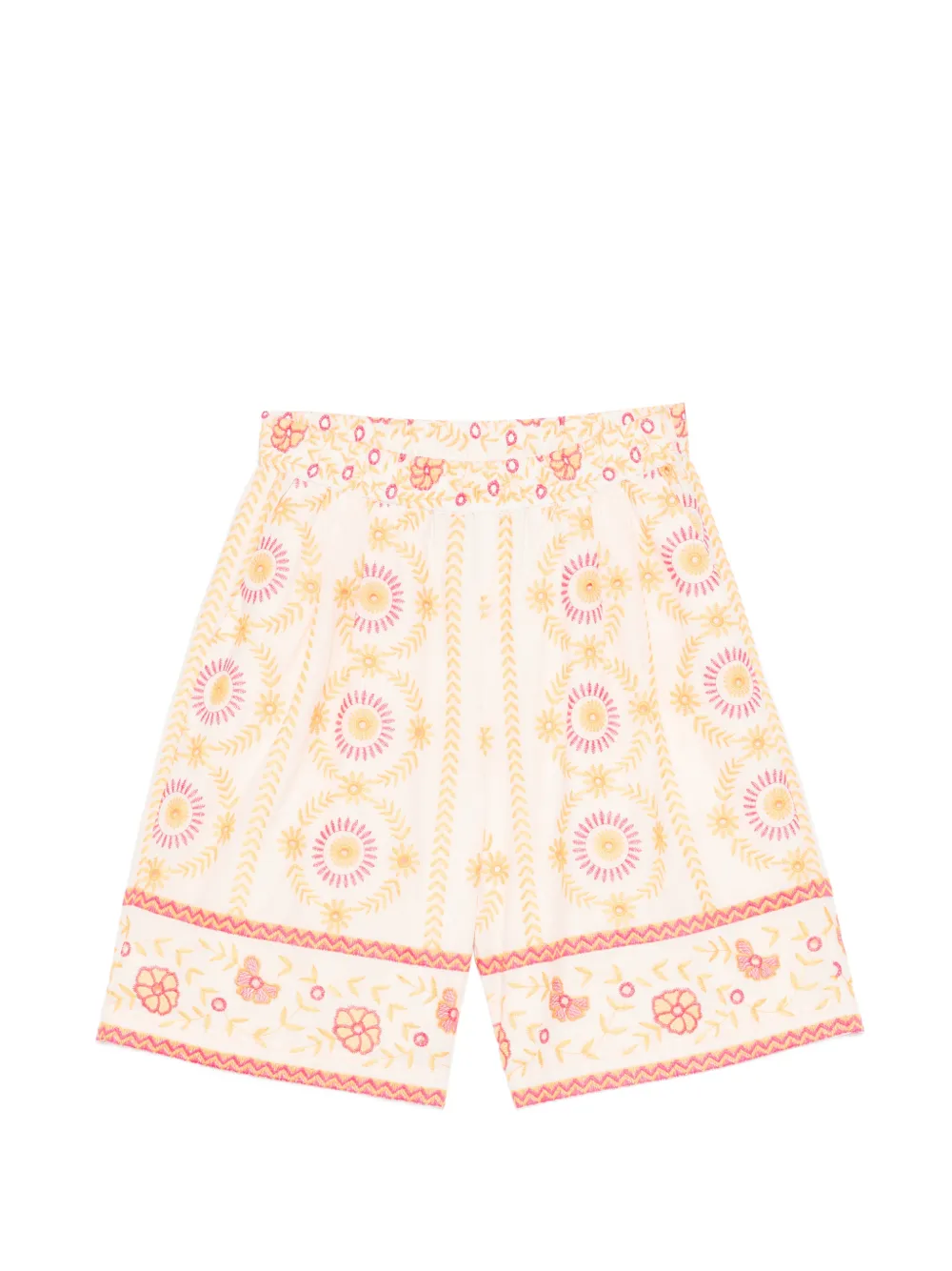 TWINSET floral-embroidered shorts - Toni neutri