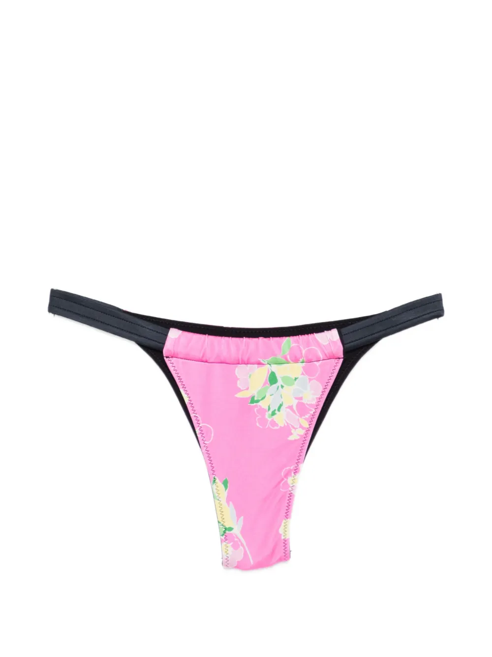 Frankies Bikinis Amore floral-print bikini bottom - Rosa