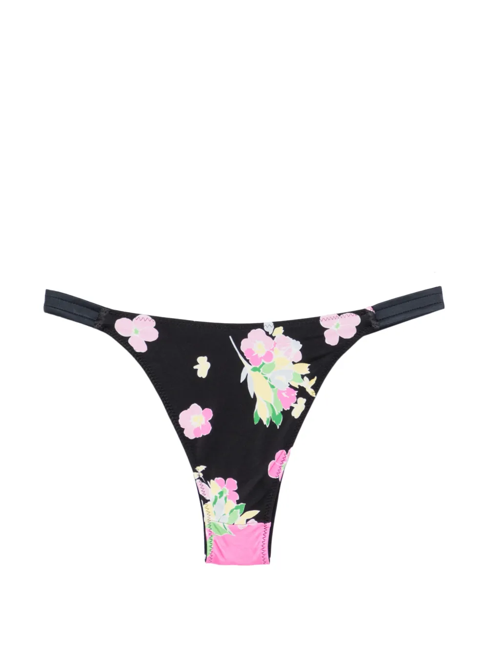  Frankies Bikinis Amore Floral-print Bikini Bottom - Pink 