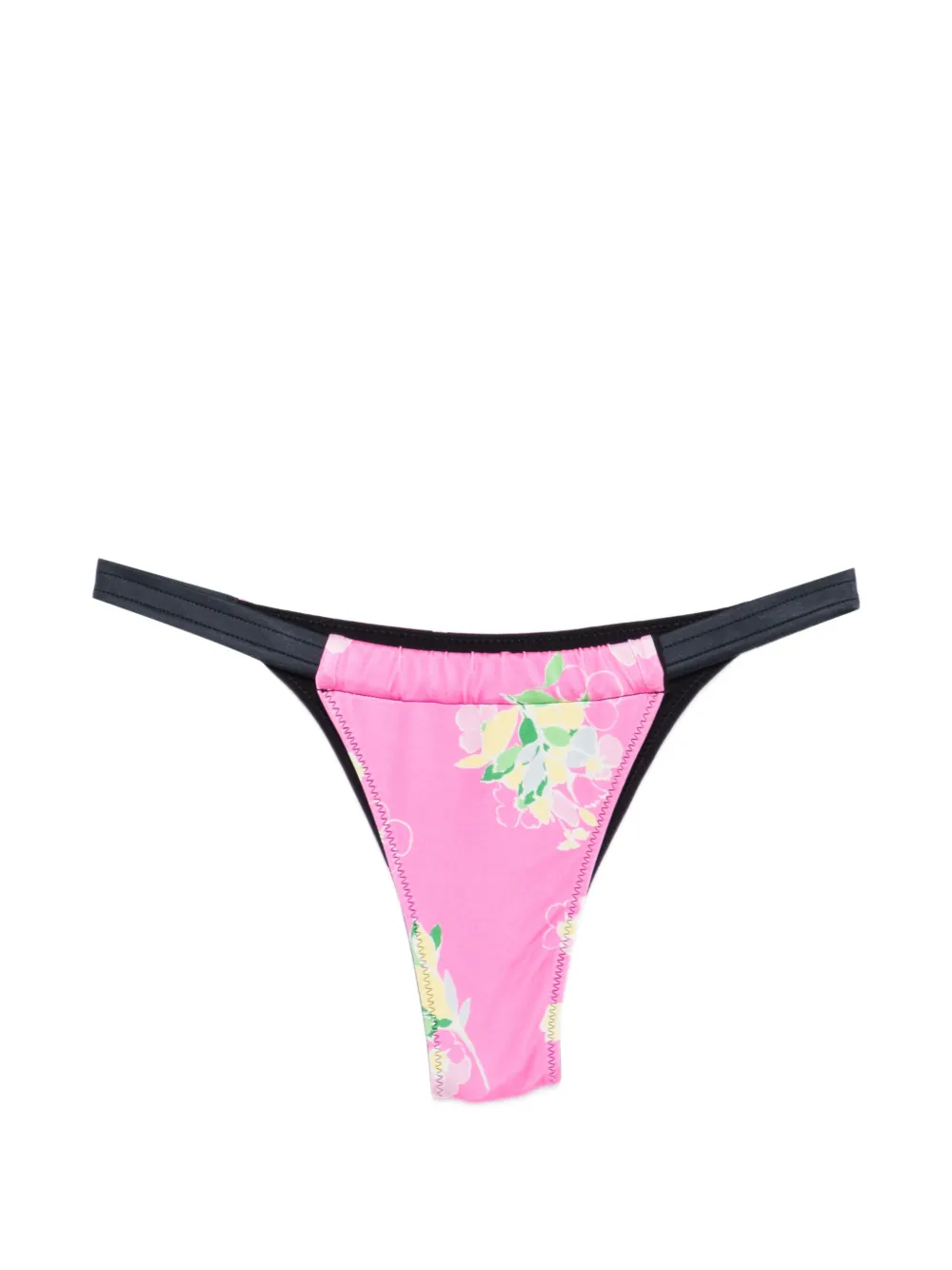 Frankies Bikinis Amore floral-print bikini bottom - Rosa