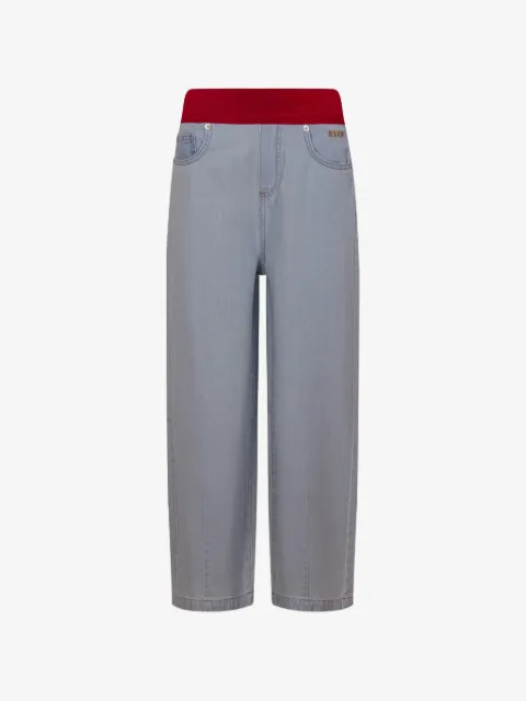 MSGM Kids contrasting-trim jeans
