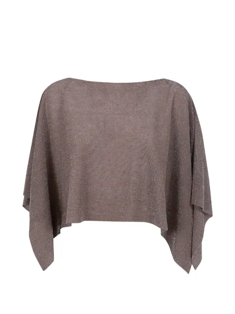 D.Exterior lurex-embellishment cape