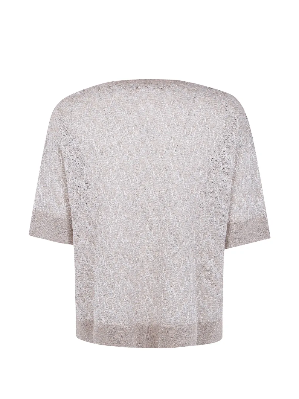  D.exterior Zigzag-pattern T-shirt - Neutrals 