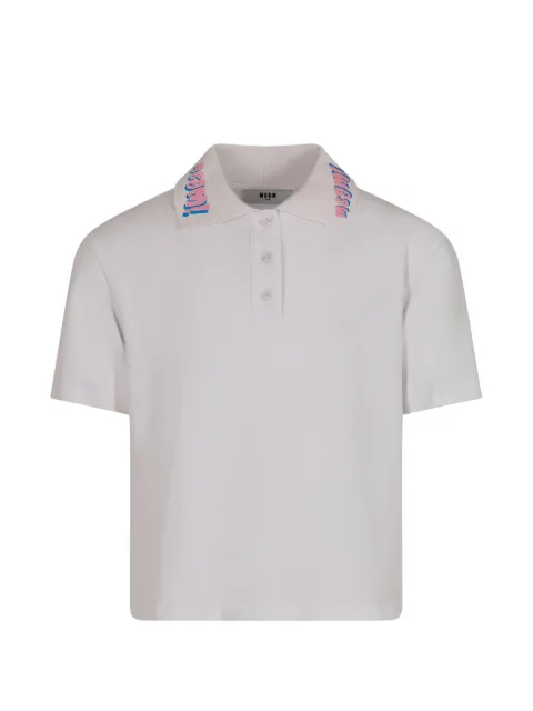 MSGM Kids logo-collar polo shirt