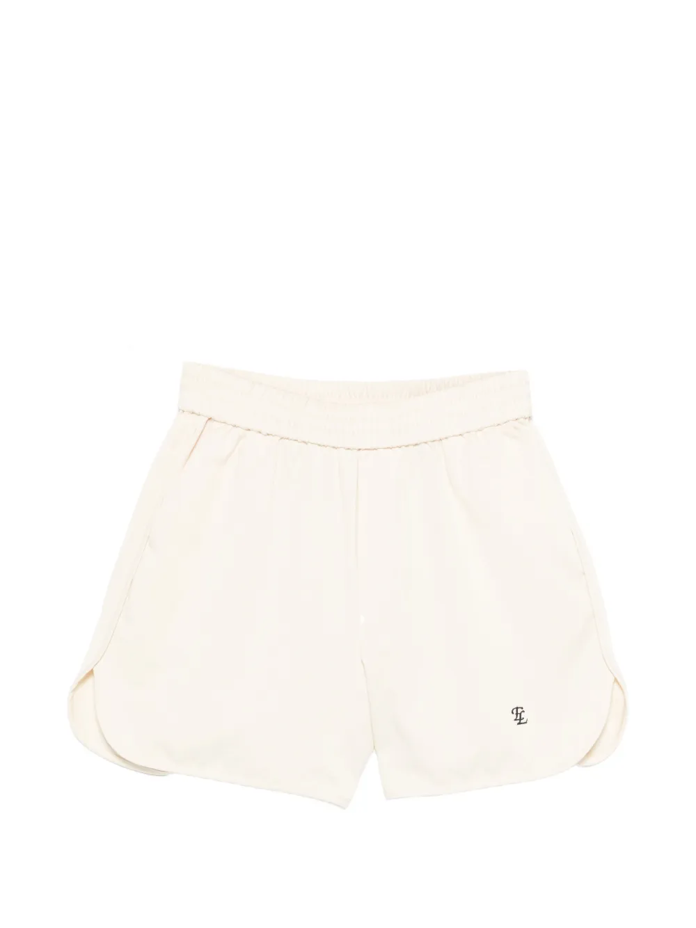Eleh logo-embroidered shorts - Toni neutri