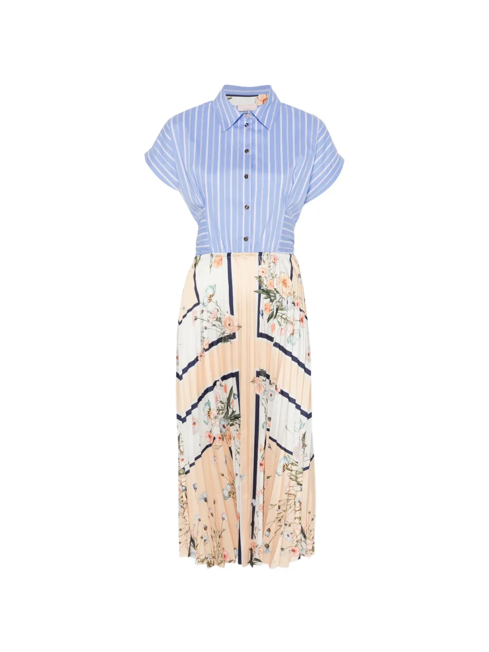 LIU JO striped floral dress - Blu
