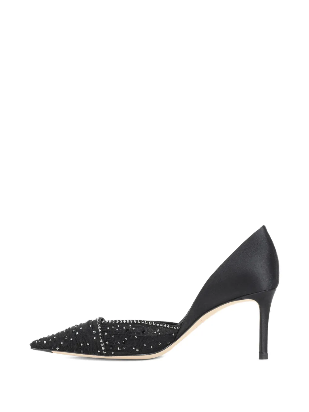 Giorgio Armani Pumps met puntige neus en studs Zwart