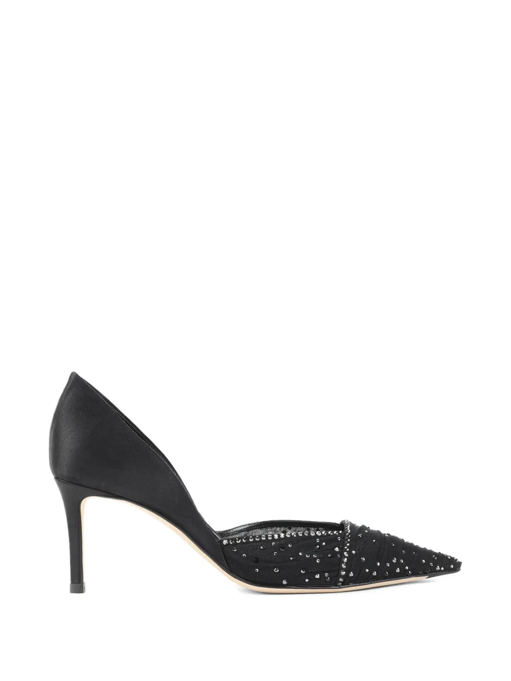Giorgio Armani Pumps met puntige neus en studs Zwart