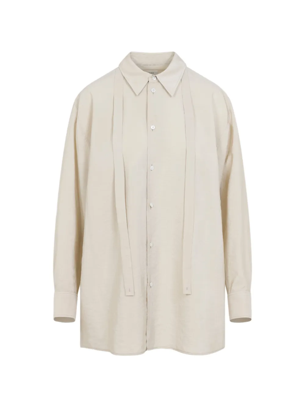 LEMAIRE tie long sleeve shirt - Toni neutri