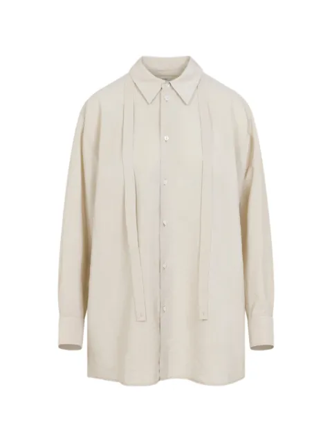 LEMAIRE  chemise longue avec cravate en soie sèche