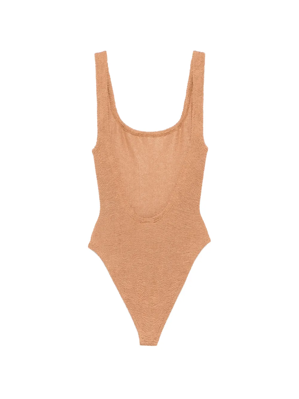  Hunza G Square-neck Crinkle Swimsuit - Neutrals 