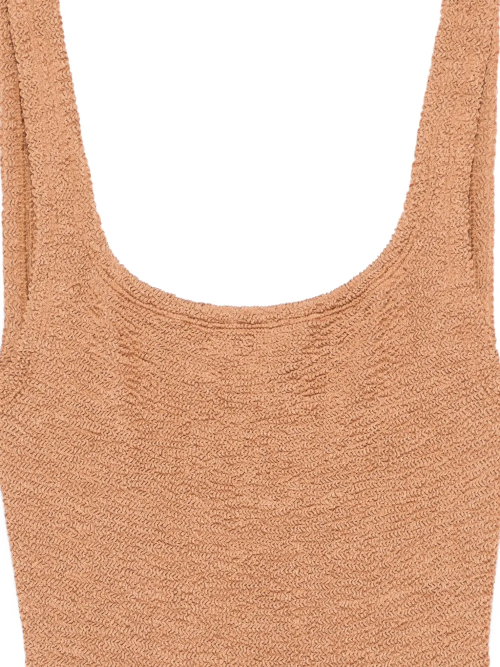  Hunza G Square-neck Crinkle Swimsuit - Neutrals 