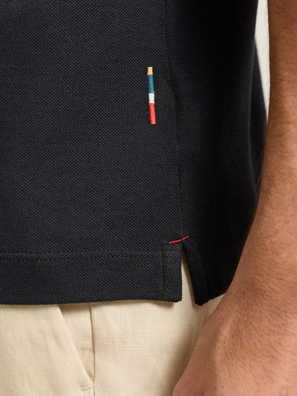 Orlebar Brown Bruno piqué poloshirt Zwart