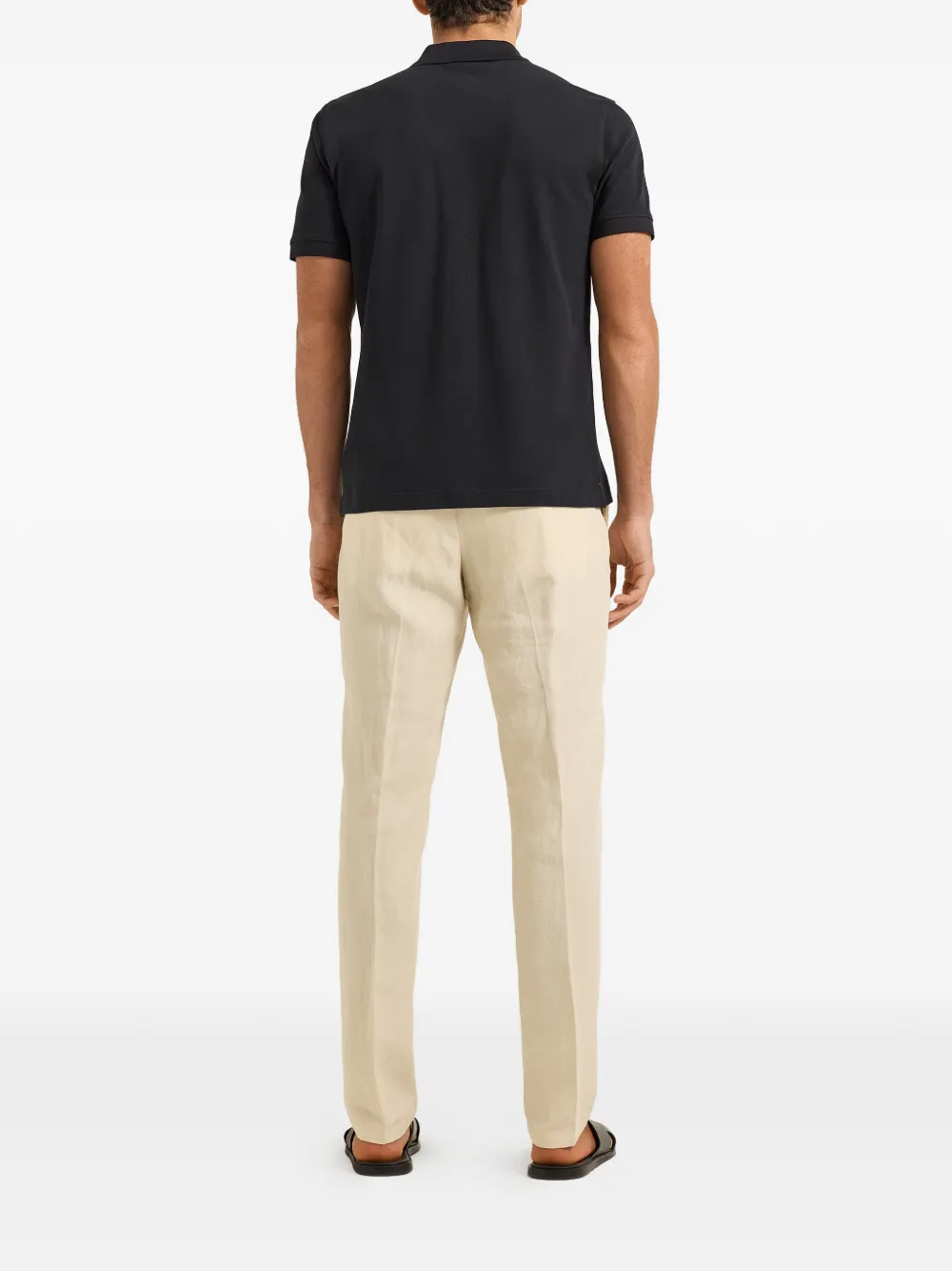 Orlebar Brown Bruno piqué poloshirt Zwart