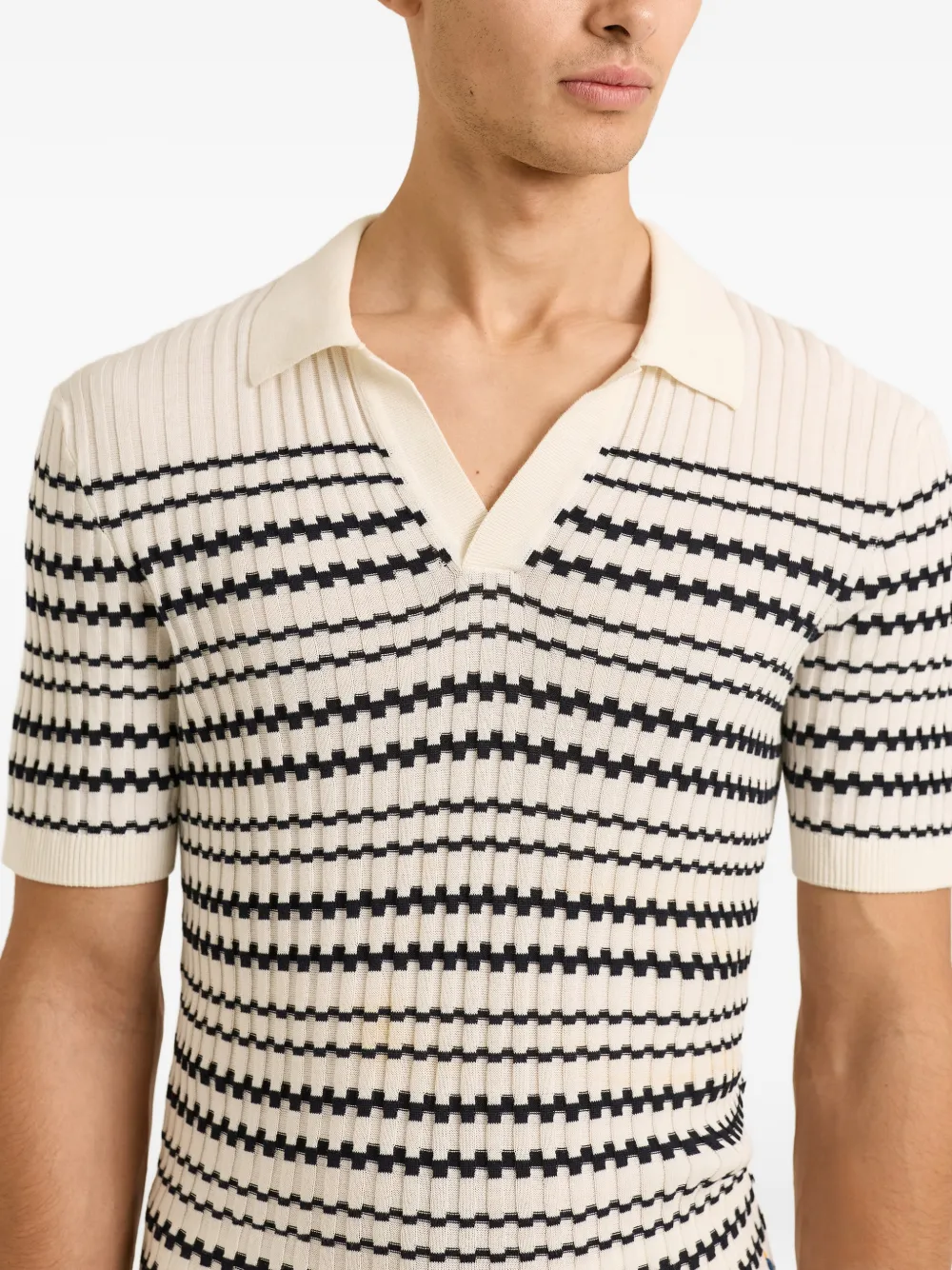 Orlebar Brown Canet gestreept T-shirt Wit