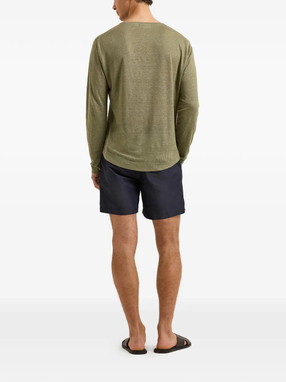Orlebar Brown T-shirt met lange mouwen Groen