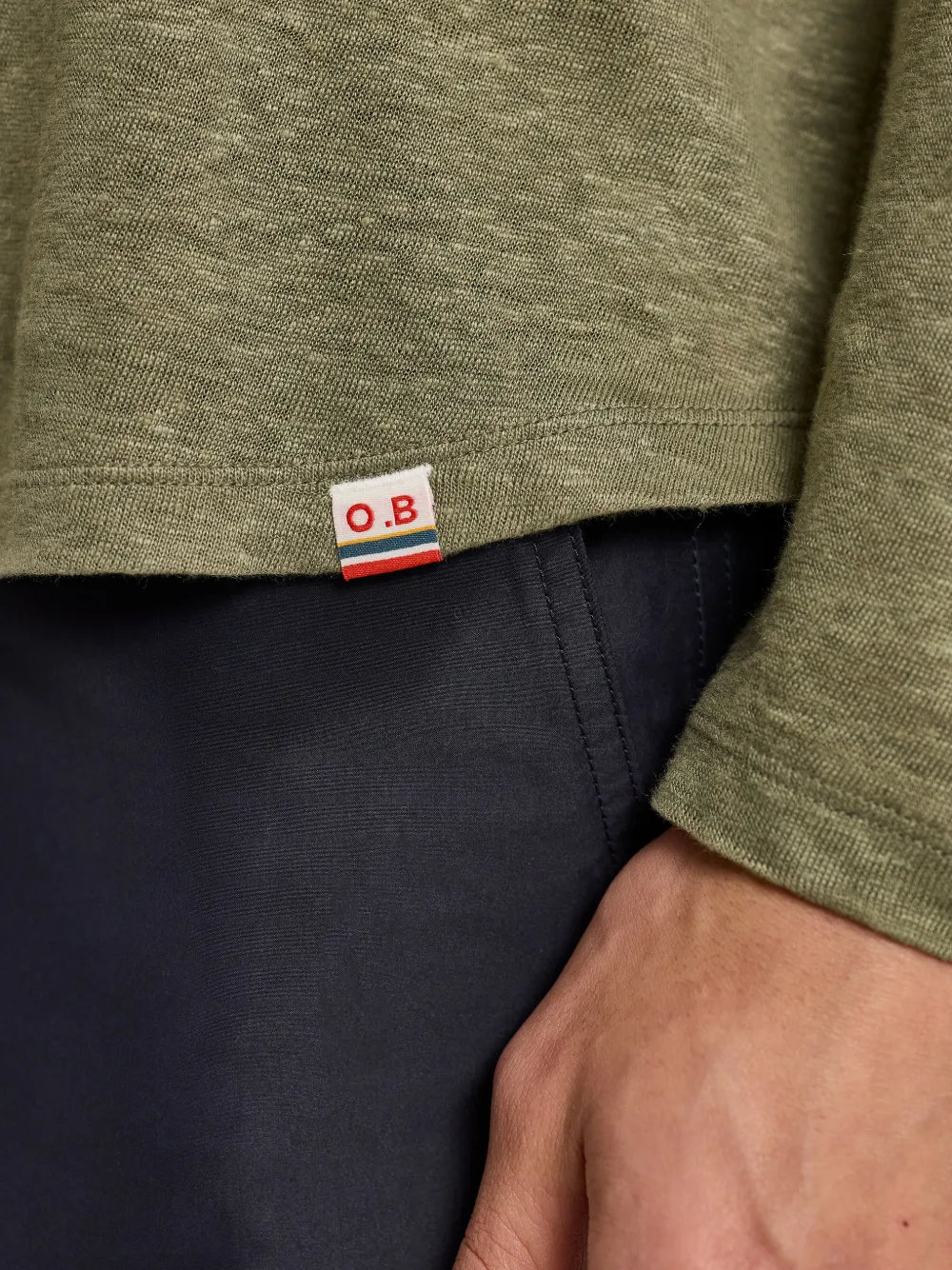 Orlebar Brown T-shirt met lange mouwen Groen