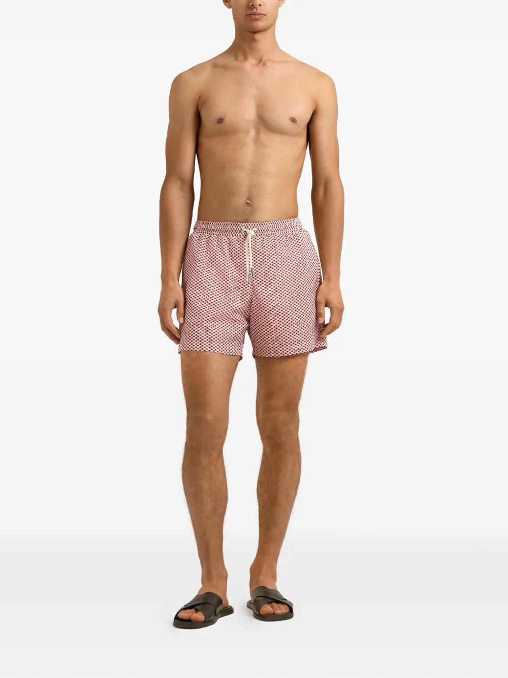  Orlebar Brown Boxer Patterned Swim Shorts - Red 