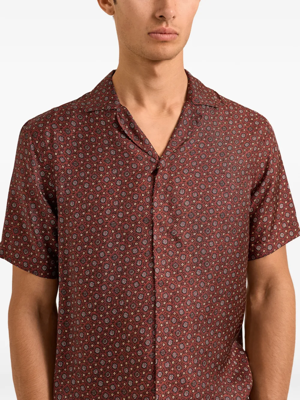 Orlebar Brown Overhemd met bloemenprint Rood