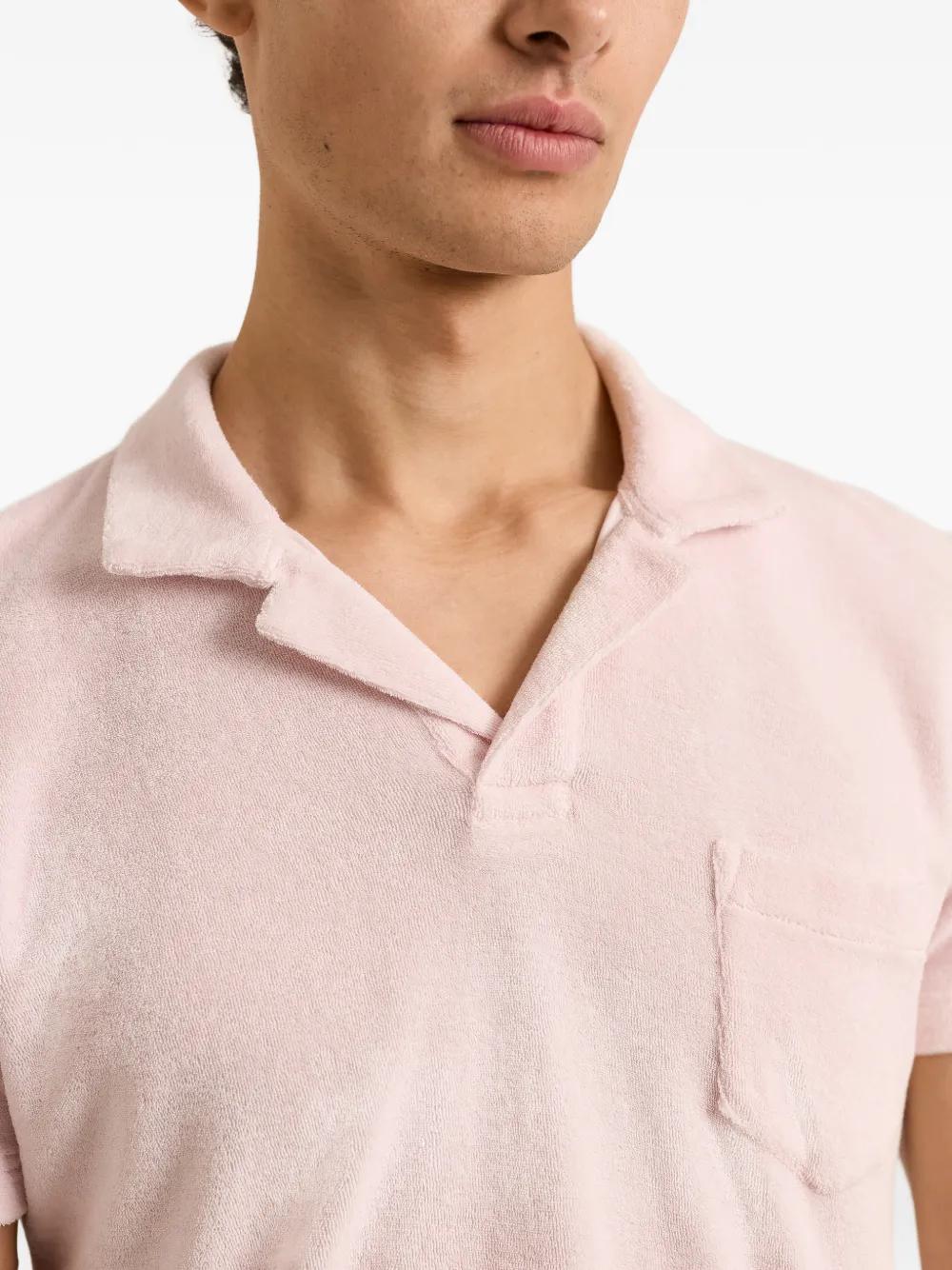 Orlebar Brown Terry T-shirt met zak Roze