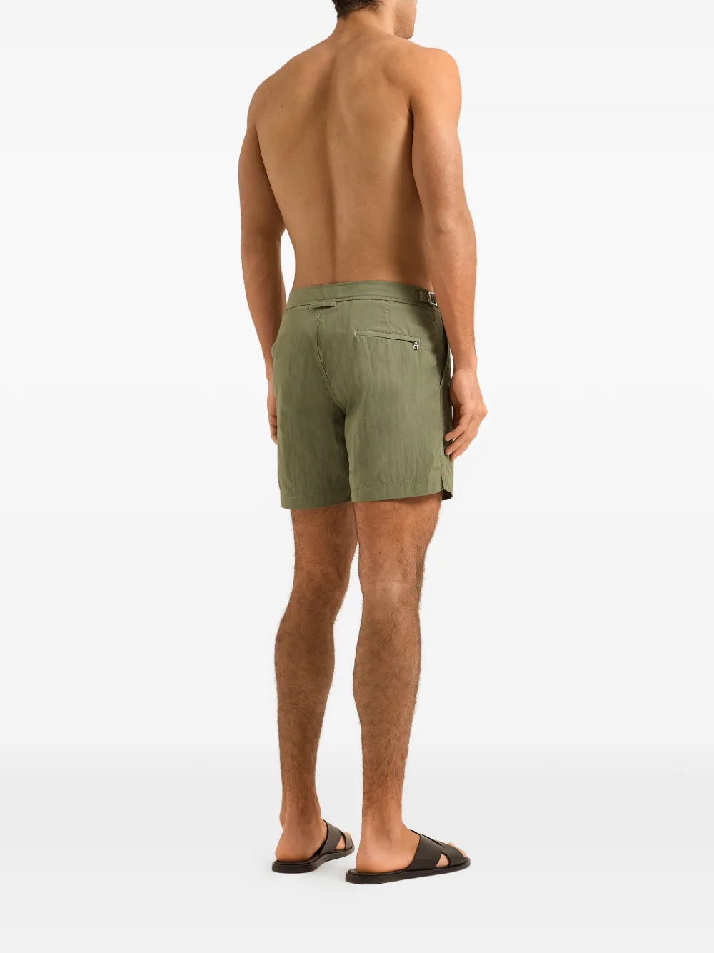 Orlebar Brown Bulldog zwembroek met gesp Groen