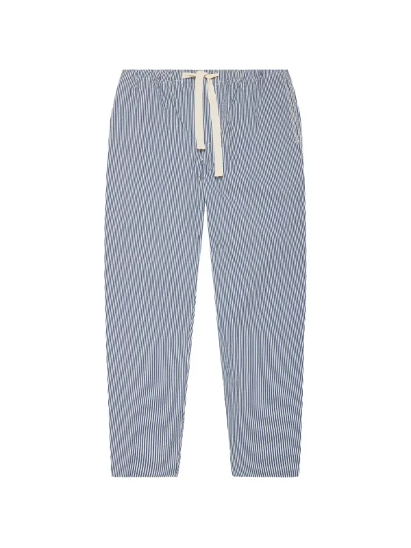 Orlebar Brown Seersucker Stripe Trousers in Blue
