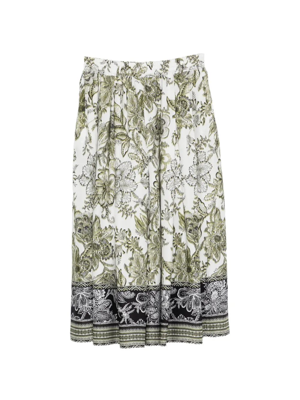 Fay floral midi skirt - Bianco