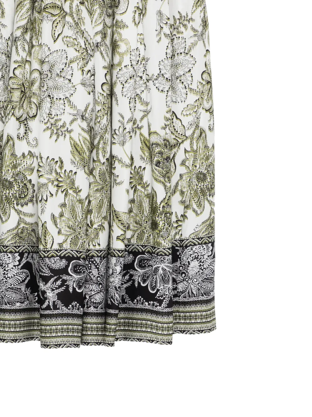  Fay Floral Midi Skirt - White 