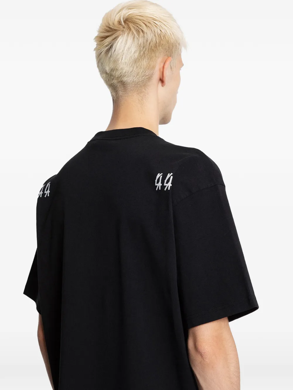 44 LABEL GROUP Jersey T-shirt Zwart