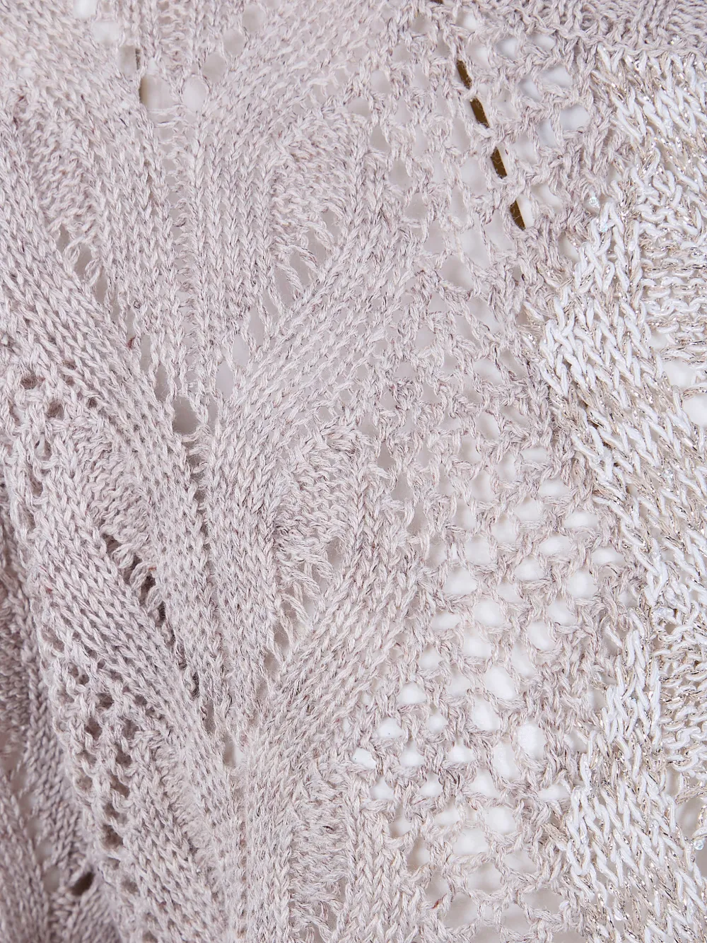  D.exterior Openwork T-shirt - Neutrals 