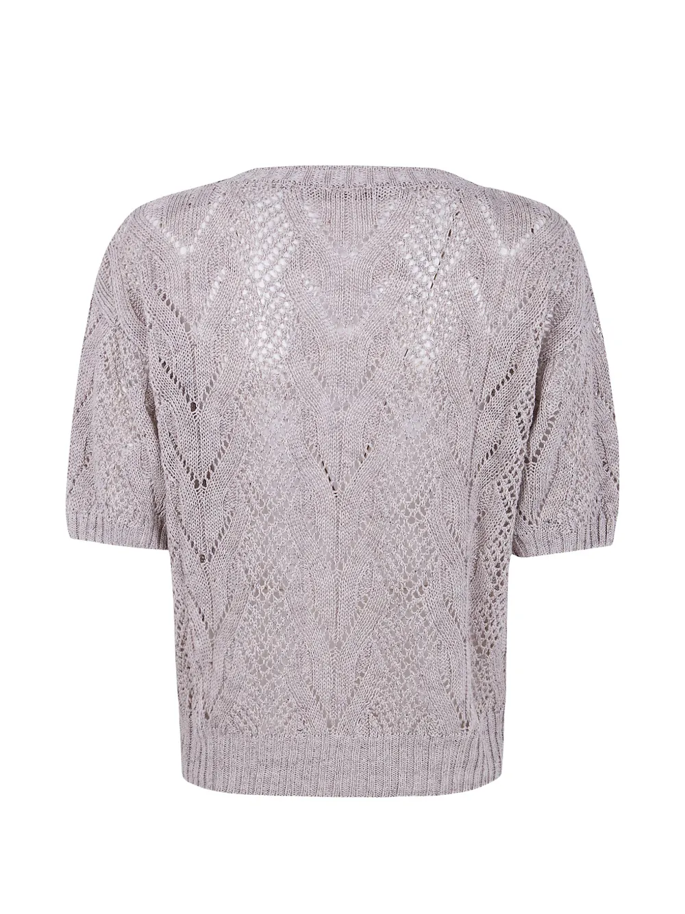  D.exterior Openwork T-shirt - Neutrals 