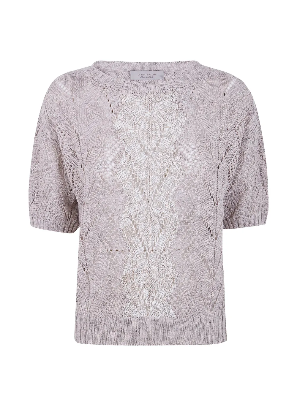 D.Exterior openwork T-shirt - Nude