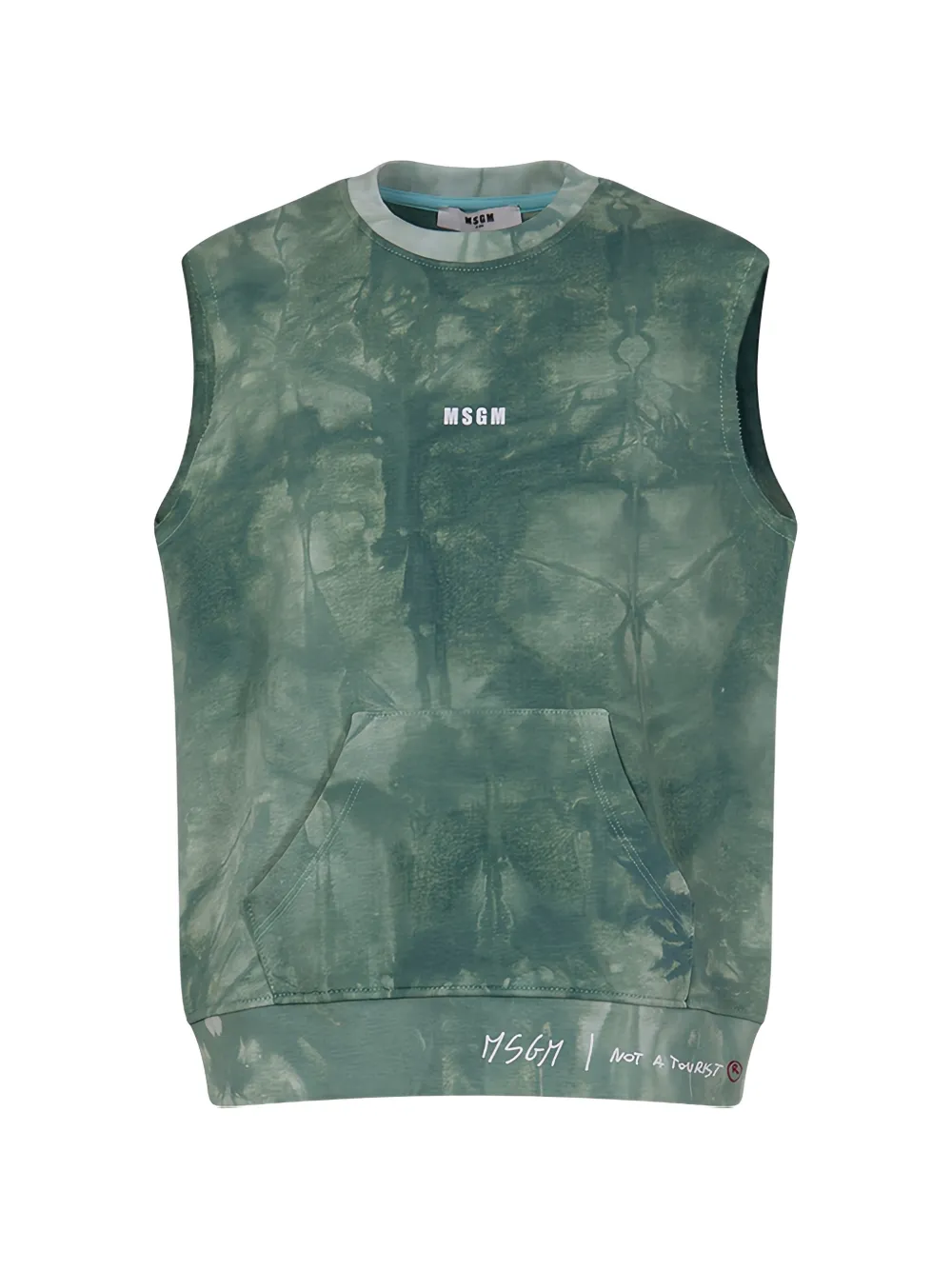 MSGM Kids tie-dye sleeveless top - Verde