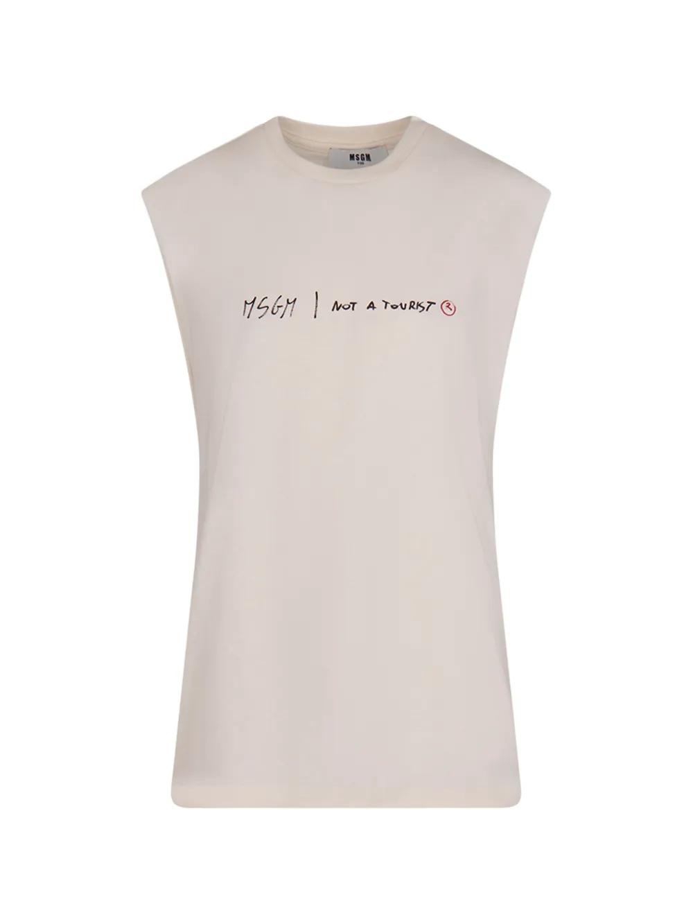 MSGM Kids logo-print sleeveless top - Toni neutri