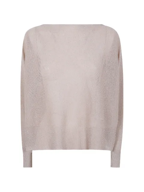 D.Exterior lurex-embellishment sweater