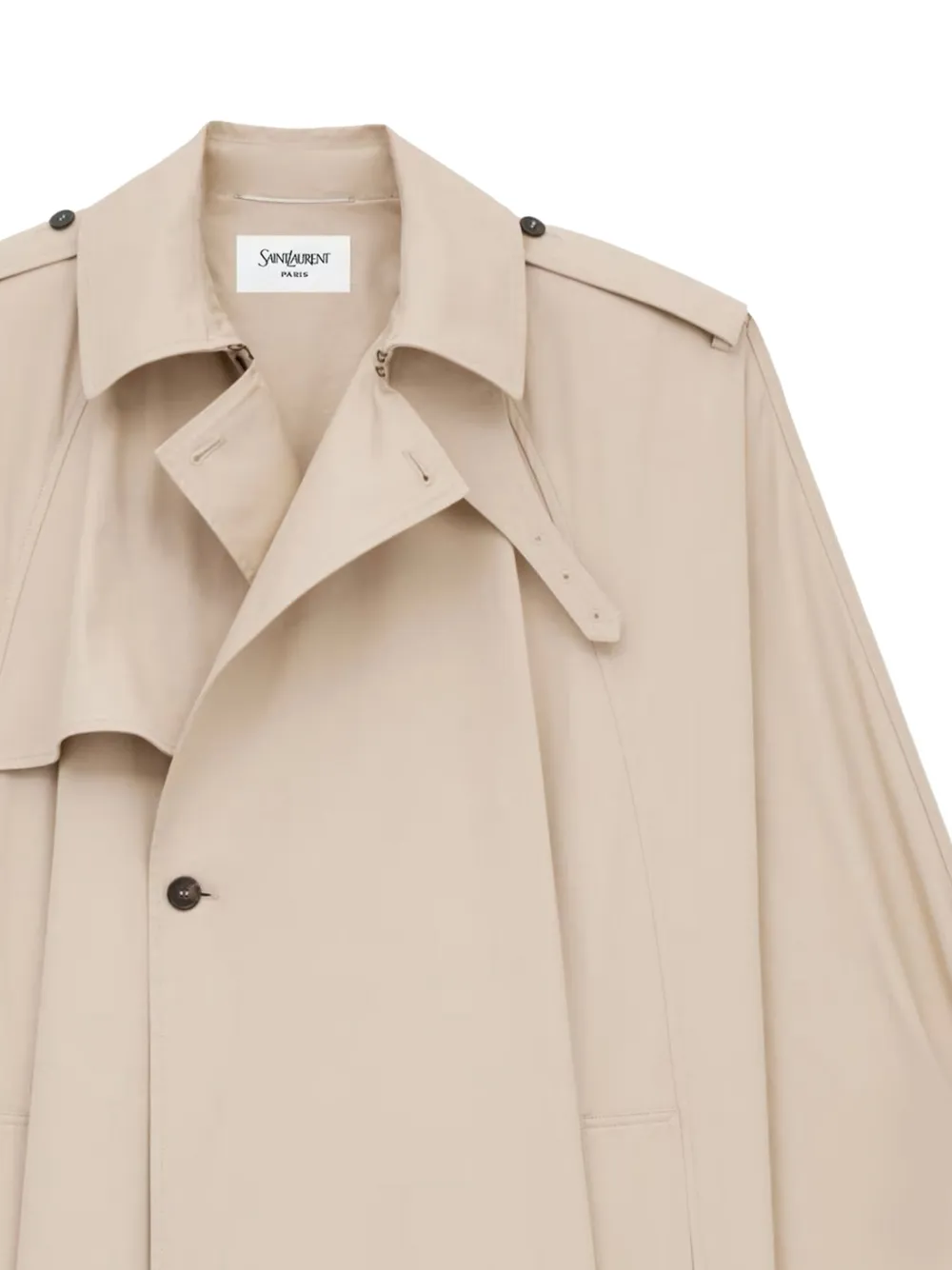  Saint Laurent Double-breasted Coat - Neutrals 