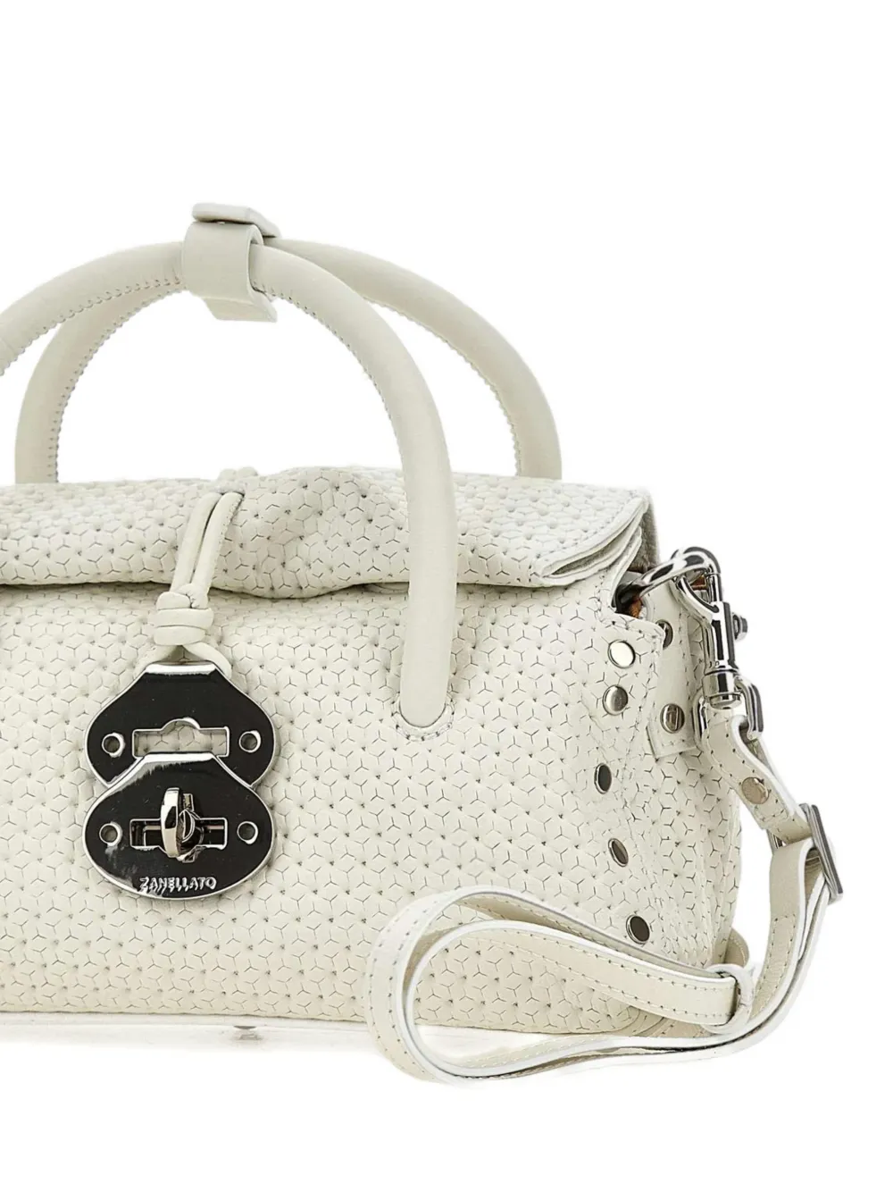 Zanellato Leren shopper Wit
