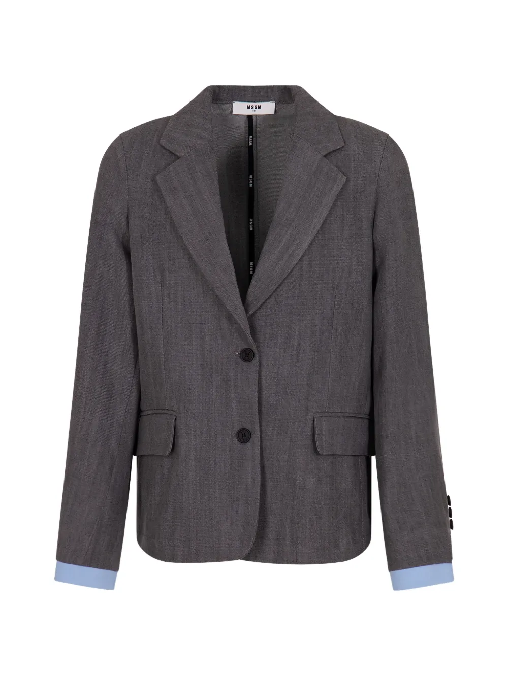 Msgm Kids' Single-breasted Blazer In Gray